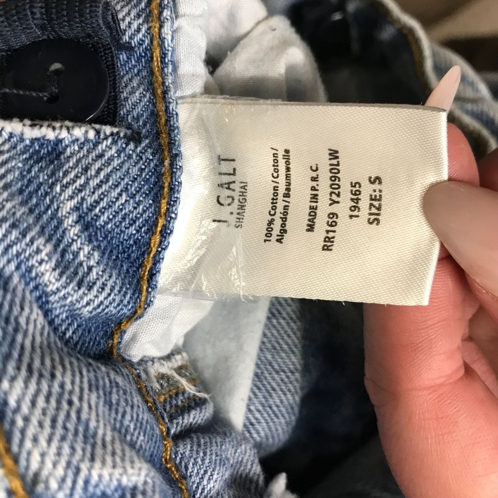 J. GALT - WOMEN'S 5 - BLUE 100% COTTON ADJUSTABALE WAIST CARPENTER JEANS - Picture 7 of 7